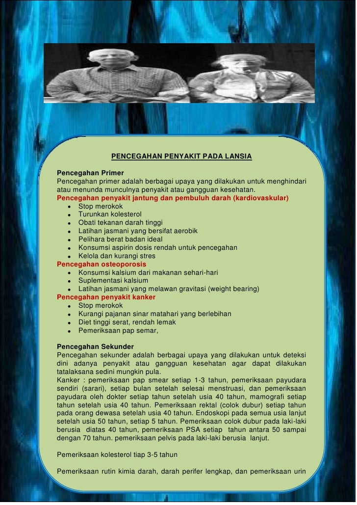 Booklet Epidemiologi pada Lansia