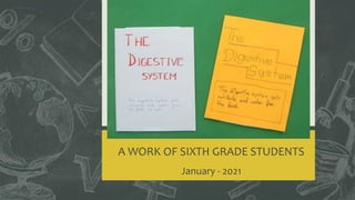 Agregar un título de
diapositiva (1)
A WORK OF SIXTH GRADE STUDENTS
January - 2021
 