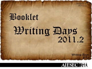 Booklet Writing Days 2011.2 