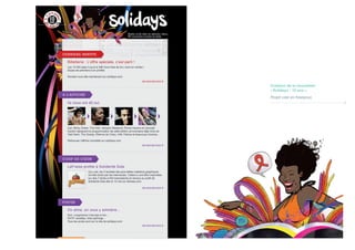 Création de la newsletter
« Solidays - 10 ans ».
Projet créé en freelance.
                            //
 