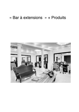 !
« Bar à extensions » + Produits
!
!
 