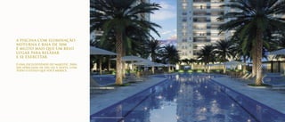 A PISCINA COM ILUMINAÇÃO
NOTURNA E RAIA DE 50M
É MUITO MAIS QUE UM BELO
LUGAR PARA RELAXAR
E SE EXERCITAR.
É UMA EXCLUSIVIDADE DO MAJESTIC, PARA
SER APRECIADA DE DIA OU À NOITE, COM
TODO O ESTILO QUE VOCÊ MERECE.
Ilustração artística da Piscina Estrelada com 50 metros
 