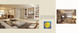 LUXUOSOS E SOFISTICADOS
os apartamentos do Cidade Jardim possuem uma deslumbrante
vista para o verde. No Majestic, a distribuição dos espaços foi
pensada em cada detalhe para você viver no lugar que sempre
sonhou.
Ilustração artística da Sala da Unidade 1704 do Edifício Ametista
Ilustração artística da Suíte Master da Unidade 1704 do Edifício Ametista
 