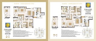 PLANTA - APARTAMENTO TIPO
ED. ÁGATA, ED. DIAMANTE
ED. PÉROLA E ED. SAFIRA
1º AO 17º PAVIMENTO
COLUNAS 01 E 04
Área Privativa
Aptos 101 ao 1401 - 166,36m2
Aptos 1501 ao 1701 - 169,78m2
Aptos 104 ao 1404 - 166,34m2
Aptos 1504 ao 1704 - 169,76m2
Notas:
Planta ilustrativa com sugestão de decoração.
Os móveis, equipamentos e divisórias não são parte integrante do contrato.
As cotas são medidas de eixo, podendo sofrer alterações durante a obra.
Os revestimentos a serem utilizados na construção estão especificados no memorial descritivo.
Esta planta poderá sofrer variações decorrentes de exigências técnicas e estruturais.
Esta planta poderá sofrer variações decorrentes do atendimento às posturas municipais, concessionárias e do local.
Os condensadores e evaporadores do sistema de ar condicionado (aquisição e instalação de
responsabilidade dos adquirentes) poderão sofrer ajustes de posição.
Para composição estética das fachadas foram projetadas guarda-corpos de varandas
e terraços com materiais diversos (barrinha de alumínio, vidro, mureta). Verificar nas perspectivas e maquete
do empreendimento para conhecimento dos materiais utilizados nas varandas e terraços de cada unidade.
A presente planta ilustra referencialmente a coluna 02 dos Edifícios Ágata e
Safira e a coluna 03 dos Edifícios Diamante e Pérola, sendo a coluna 03 dos
Edifícios Ágata e Safira e a coluna 02 dos Edifícios Diamante e Pérola espelhadas.
Notas:
Planta ilustrativa com sugestão de decoração.
Os móveis, equipamentos e divisórias não são parte integrante do contrato.
As cotas são medidas de eixo, podendo sofrer alterações durante a obra.
Os revestimentos a serem utilizados na construção estão especificados no memorial descritivo.
Esta planta poderá sofrer variações decorrentes de exigências técnicas e estruturais.
Esta planta poderá sofrer variações decorrentes do atendimento às posturas municipais, concessionárias e do local.
Os condensadores e evaporadores do sistema de ar condicionado (aquisição e instalação de
responsabilidade dos adquirentes) poderão sofrer ajustes de posição.
Para composição estética das fachadas foram projetadas guarda-corpos de varandas
e terraços com materiais diversos (barrinha de alumínio, vidro, mureta). Verificar nas perspectivas e maquete
do empreendimento para conhecimento dos materiais utilizados nas varandas e terraços de cada unidade.
A presente planta ilustra referencialmente a coluna 01 dos Edifícios Ágata e Safira e
a coluna 04 dos Edifícios Diamante e Pérola, sendo a coluna 04 dos Edifícios Ágata e
Safira e a coluna 01 dos Edifícios Diamante e Pérola espelhadas.
ED. ÁGATA, ED. DIAMANTE
ED. PÉROLA E ED. SAFIRA
1º AO 17º PAVIMENTO
COLUNAS 02 E 03
Área Privativa
Aptos 102 ao 1402 - 166,48m2
Aptos 1502 ao 1702 - 169,90m2
Aptos 103 ao 1403 - 166,43m2
Aptos 1503 ao 1703 - 169,85m2
Parque
Av. Boulevard Metropolitano
ViadePedestresArborizada
ViadePedestresArborizada
ALTERAÇÃO PARA AS VARANDAS
DO 15º AO 17º PAVIMENTOS
Parque
Av. Boulevard Metropolitano
ViadePedestresArborizada
ViadePedestresArborizada
ALTERAÇÃO PARA AS VARANDAS
DO 15º AO 17º PAVIMENTOS
PLANTA - APARTAMENTO TIPO
 