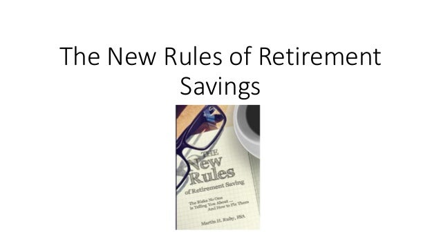 Book Marketing The New Rules Of Retirement Savings