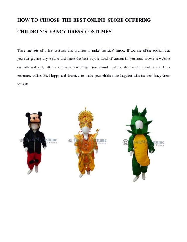 best childrens fancy dress