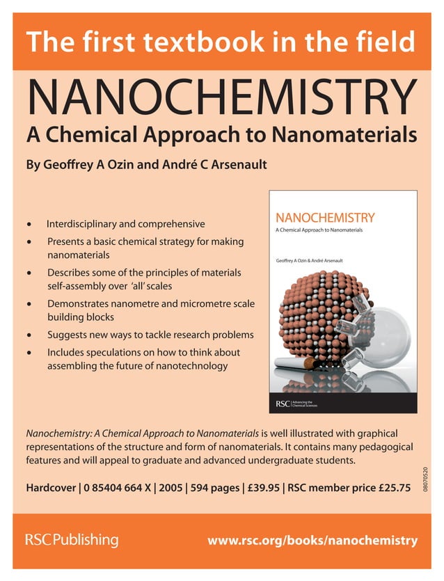 Nanochemistry Achemical Approach To Nanomaterials
