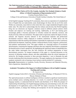 Language Learning Abstract Book of Abstracts of the Ninth International Conference on Languages ...