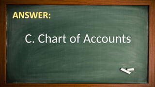 C. Chart of Accounts
 