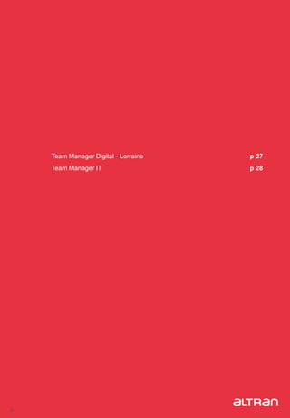 26
Team Manager Digital - Lorraine p 27
Team Manager IT p 28
 
