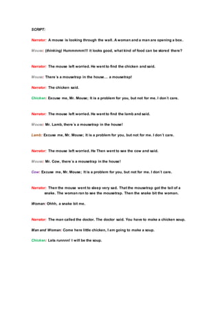 Narrator Script Book of plays | DOCX