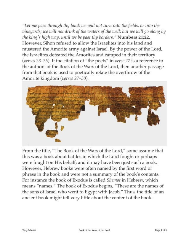 Book Of The Wars Of The Lord Pdf