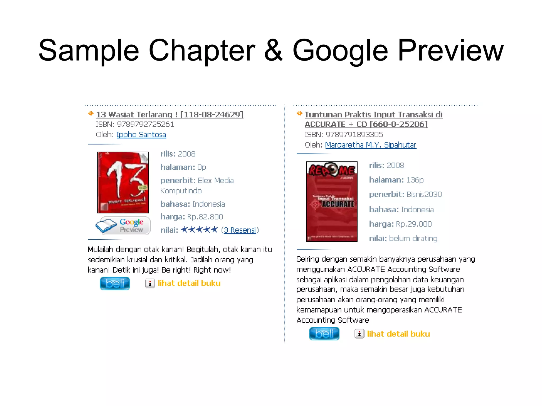 Sample Chapter & Google Preview 