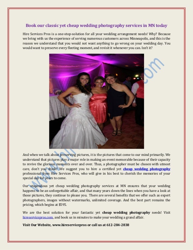 Book Our Classic Yet Cheap Wedding Photography Services In Mn Today