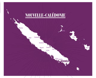 Poindimié
Koumac
Koné
Bourail
Houaïlou
Canala
Thio
La Foa
Païta Dumbéa
NOUMÉA
Ouvéa
Lifou
Maré
Lifou
Maré
NOUVELLE-CALÉDONIE
 