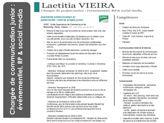 BENCHMARKING Chargée de communication junior :  événementiel, RP & social media 