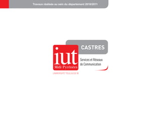 Travaux réalisés au sein du département 2010/2011 
 