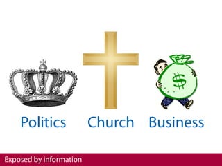 Politics             Church Business

Exposed by information
 