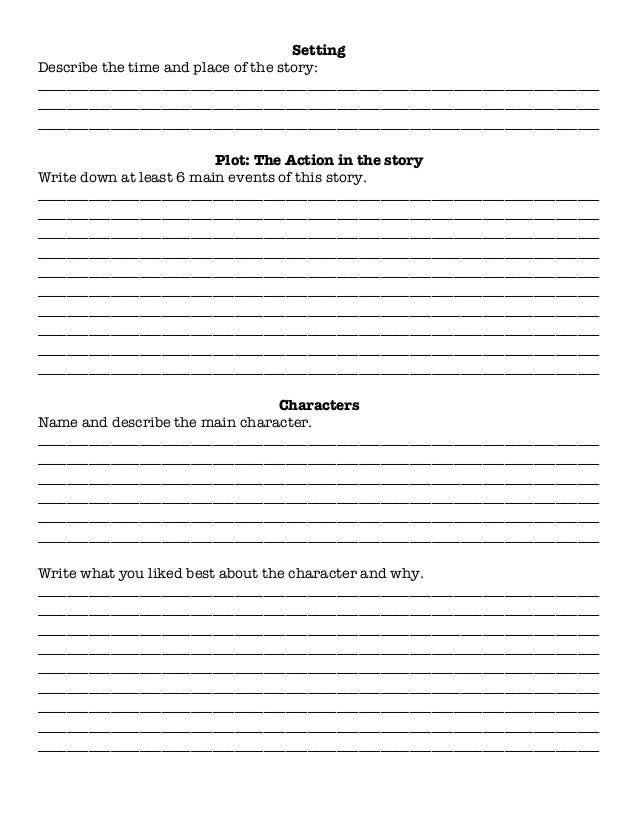 Book report format