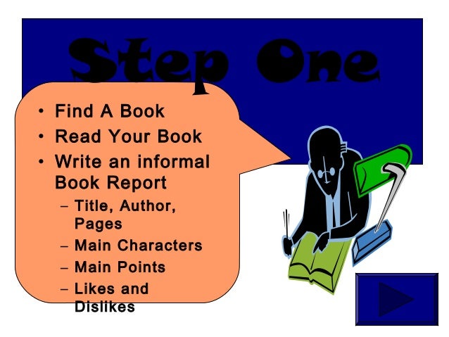 how to make a book report slide