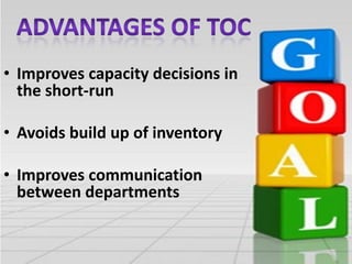 • Improves capacity decisions in
the short-run
• Avoids build up of inventory
• Improves communication
between departments

 