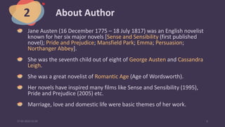 About Author
Jane Austen (16 December 1775 – 18 July 1817) was an English novelist
known for her six major novels [Sense a...