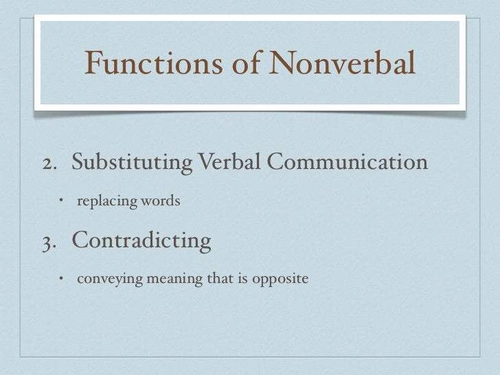 Nonverbal Communication