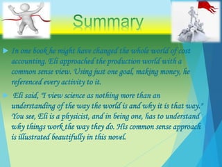 Book Review On The Goal