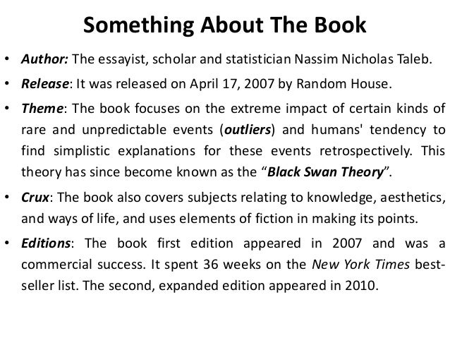 Book Review Slides Quot The Black Swan Quot