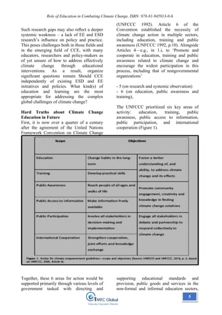 Book~ Role of Education in Combating Climate Change | PDF