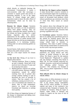 Book~ Role of Education in Combating Climate Change | PDF
