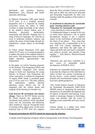 Book~ Role of Education in Combating Climate Change | PDF