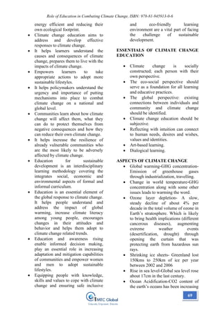 Book~ Role of Education in Combating Climate Change | PDF