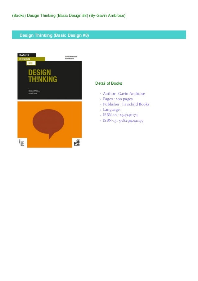 (Books) Design Thinking (Basic Design 8) (ByGavin Ambrose)