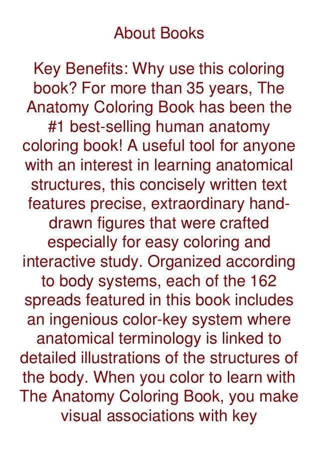 Download Books Download The Anatomy Coloring Book Full Page
