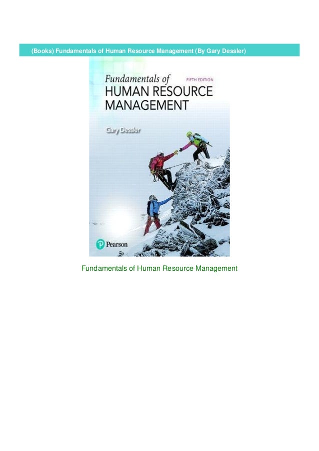 (Books) Fundamentals of Human Resource Management (By Gary Dessler)