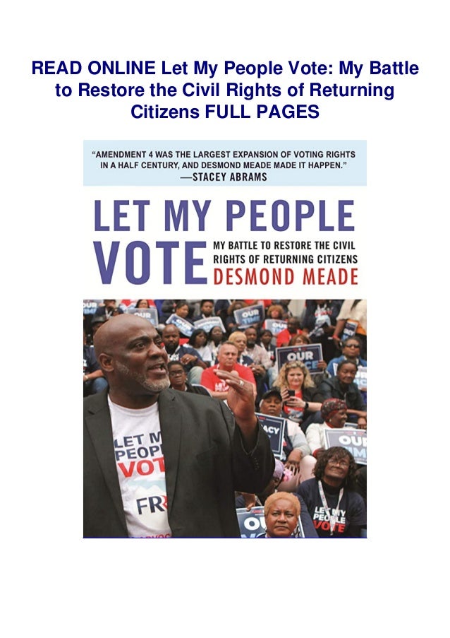 Books Let My People Vote My Battle To Restore The Civil Rights Of Books Let My People Vote My Battle To Restore The Civil Rights Of
