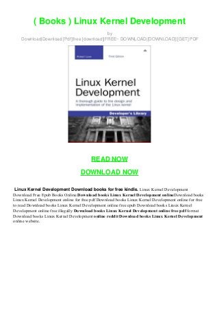 ( Books ) Linux Kernel Development