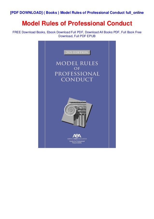 ( Books ) Model Rules of Professional Conduct