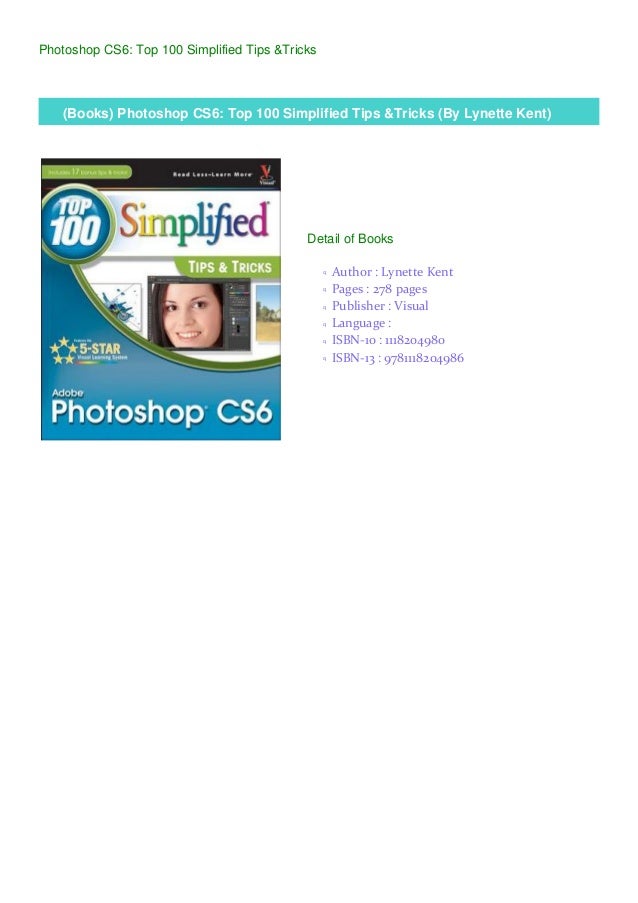 Adobe Photoshop Cs6 Top 100 Simplified Tips And Tricks Discount