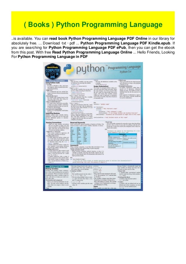 ( Books ) Python Programming Language