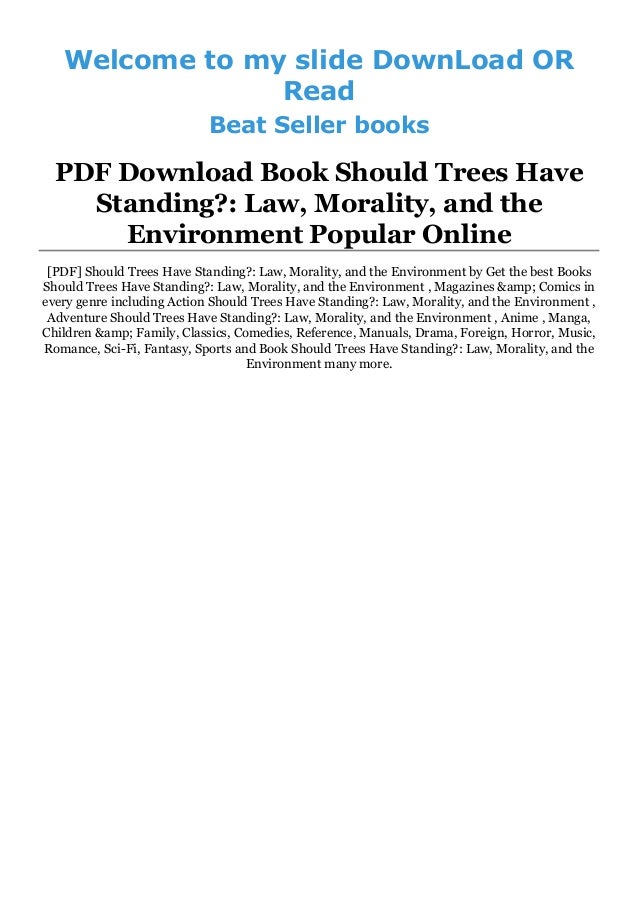 ( Books ) Should Trees Have Standing? Law, Morality, and the Environment