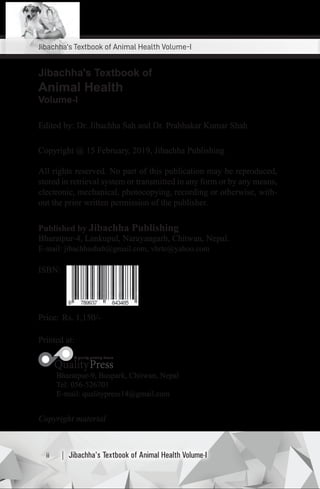 Jibachha's Textbook of Animal Health Volume-I | PDF