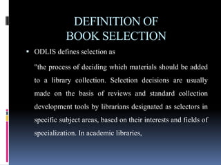 Book Selection Tools | PPT