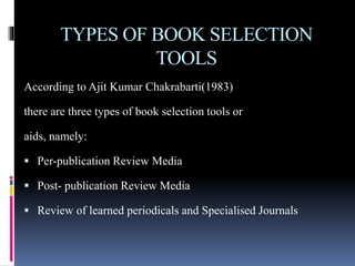 Book Selection Tools | PPT