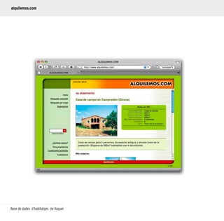 124
Base de dades d’habitatges de lloguer
alquilemos.com
 