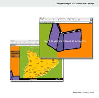 95
Base de dades i estadística on-line
Xarxa de Biblioteques de la Generalitat de Catalunya
 