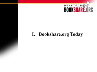 I.  Bookshare.org Today 