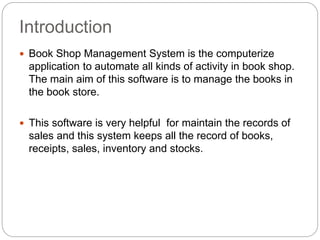 Book Shop Management System | PPTX