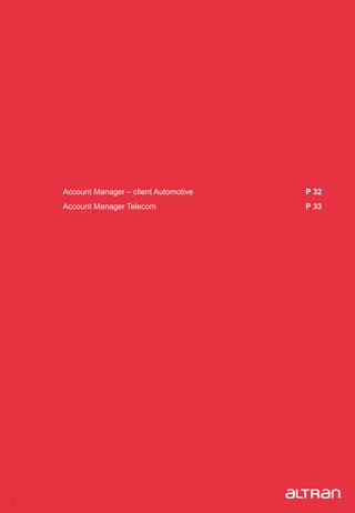 31
Account Manager – client Automotive P 32
Account Manager Telecom P 33
 